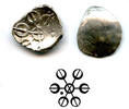 Mittelalter Rare silver 1/8th shatamana (shana) from Gandhara Janapada, ca.500-400 BC, India  500-400 BC v. Chr. 