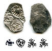 Antike  Extremely nice and rare! Silver punchmarked 1/2 karshapana from Cheitya Janapada