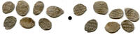 Antike Lot of 7 various silver wire kopeks, 16th-17th century, Russia -