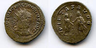 Antike antoninianus Silver of Valerian , Antioch mint, Roman Empire - PIETA -