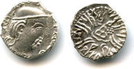 Mittelalter drachm Silver of King Rudrasena III (270-300 SE / 348-378 AD), dated = 37 -