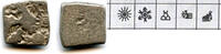 Mittelalter drachm Silver of Samprati (c. 216-207 BC), Mauryan Empire, India (G/H#574) -