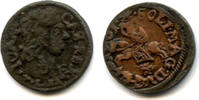 Europa solidus Nice copper (schilling or szelag) dated 1661, Johann II Casimir (1648-16 -