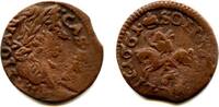 Europa solidus Nice copper (schilling or szelag) dated 1661, Johann II Casimir (1648-16 -