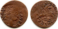 Europa solidus Nice copper (schilling or szelag) dated 1665, Johann II Casimir (1648-16 -