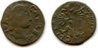 Mittelalter solidus Very neat and rare UNOFFICIAL copper (schilling or szelag) dated 1661, J -