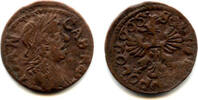 Europa solidus Nice copper (schilling or szelag) dated 1665, Johann II Casimir (1648-16 -