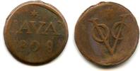 Europa duit Copper issued by VOC (the Dutch East India Company), 1808, Java, Netherland -