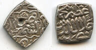 Mittelalter RRR square silver sasnu of Akbar from Kashmir, Mughal Empire -