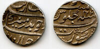 Mittelalter rupee Silver Aurangzeb , RY42, Surat, Mughal Empire, India -