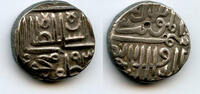 Mittelalter Silver tanka of Muzzafar II (1511-25), 1524?, Gujarat Sultanate, India (G#262) -