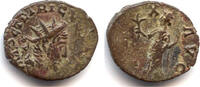 Antike antoninianus Ancient barbarous of Tetricus (ca.270-280 AD), PAX type, Roman Gaul -