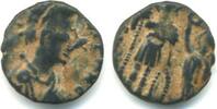 Antike Rare barbarous VIRTVS EXERCITI AE3, imitating Arcadius or Honorius, minted ca.39 -