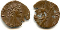 Antike antoninianus Ancient barbarous with DIVO on obverse, Tetricus II (minted ca.270- -