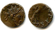 Antike antoninianus Rare barbarous MONETA of Tetricus, ca.270-280 AD, Roman Gaul -