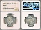 AUSTRIA 1 FLORIN 1866 A NGC MS 63