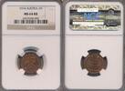 Austria 2 Heller 1914 Franz Joseph I NGC MS 64 RB