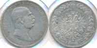 AUSTRIA 5 Corona 1909 Franz Joseph I VF-EF