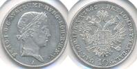 AUSTRIA 10 Kreuzer 1842 A Ferdinand I. AU