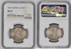 AUSTRIA FLORIN 1876 NGC MS 63