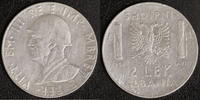 Albanien 2 Lek 1939 Vitt. Emanuel III., ital. Besetzung