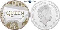 Großbritannien 2 Pfund Musik Legenden Serie, Queen, teilvergoldet, rechteckige Kapsel -