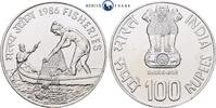 Indien 100 Rupien 1986 FAO Fischzucht vz-st 89,00 EUR  Excl. 15,00 EUR Verzending