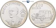 1 1/2 Euro 2008 Frankreich André Citroen inkl. Etui, Zertifikat und Umkarton, leicht oxidiert PP
