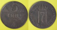 Norwegen 5 Öre Haakon VII. -