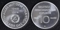 DDR 10 Mark Materialprobe 25 Jahre DDR -