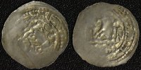 Nürnberg Reichsmünzstätte - Konrad III. (1138-1152) - selten Pfennig o.J. f.vz/ Prägeschwäche