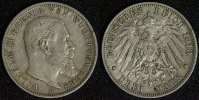 Württemberg 3 Mark Wilhelm II. -