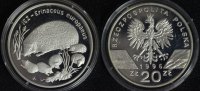 Polen 20 Zlotych Bedrohte Tierarten - Igel -