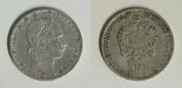 Österreich 1/4 Gulden Franz Joseph I. - Karlsburg - äußerst selten -