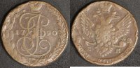 Russland Katharina II. -St. Petersburg  5 Kopeken 1790 EM s-ss, Rf.