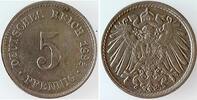Deutschland 5 Pfennig 5 Pfennig 1892 J Kaiserreich f. vz selten in der Erhaltung -