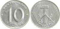 Deutschland 10 Pfennig 10 Pfennig DDR 1953 E J1507 stgl /matt fein -