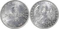 Deutschland 3 Mark 3 Mark 1922 A J 303 vz -