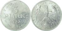 Deutschland 3 Mark 3 Mark 1922 E PP- kl. Krätzerchen J 303 -