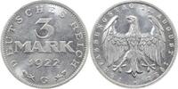 Deutschland 3 Mark 3 Mark 1922 G J 303 prfr / st -