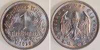 1 Reichsmark 1938 Deutschland 1 Reichsmark 1938 A prfr/stgl! J 354 prfr/stgl