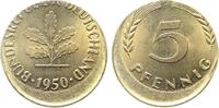 Deutschland 5 Pfennig Fehlprägung 5 Pfennig 1950 G dezentriert geprägt J 382 -