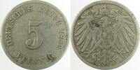 Kaiserreich 5 Pfennig 1892G ss