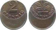 Deutschland 2 Pfennig Fehlprägung 2 Pfennig 1966 stark dezentriert geprägt J 381 -
