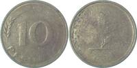 BRD 10 Pfennig Münzzeichen F RS: nur Blatt erkennbar ! -