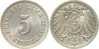 5 Pfennig 1893F Kaiserreich 1893F vz/st !