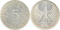 Deutschland 5 DM 5 Deutsche Mark 1951 G vz/st J 387 -
