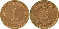 Deutschland 1 Pfennig 1 Pfennig 1892 A J 010 Schrötlingsfehler Wertzeichen -