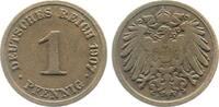 Deutschland 1 Pfennig Fehprägung 1 Pfennig 1907 J ss- beide Münzzeichen doppelt -