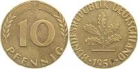Deutschland 10 Pfennig 10 Pfennig 1950F SS Messing 4 25gr -